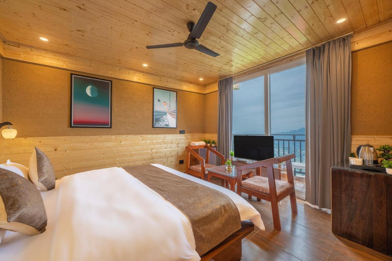 Heaven Of Himalayas I Vacations I Conference I Mice I Family Events I Open Air Terrace I Sky Bonfire I Wooden With Pvt Balconies I By Exotic Hotel